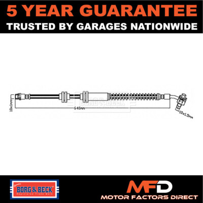Fits Vauxhall Astra 2011-2015 Brake Hose Front Left Borg & Beck