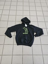 NWT Youth Unisex Size Large Gildan Michigan Peace Hoodie Black