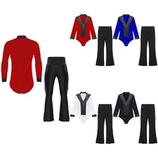 Men's Rompers Prom Unitard V Neck Bodysuit With Pants Latin Leotard And Tights