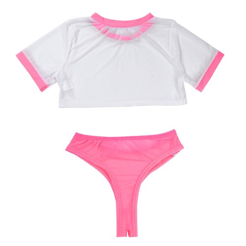 Damen Schulmädchen Set Schule Rollenspiel Kostüm Uniform Hemd mit kariertem Rock - Bild 32 von 188