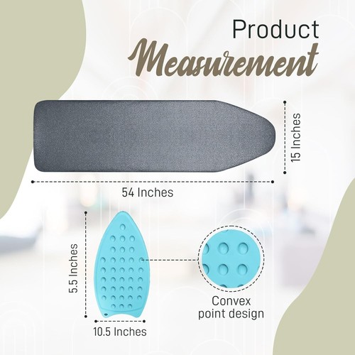 Ironing Board Cover and Pad and Silicone Mat 15 x 54" - Fits All Standard Sizes - Picture 5 of 8