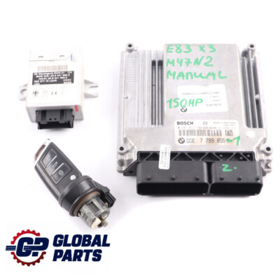 BMW X3 Series E83 M47N2 2.0d 150HP ECU Kit DDE + EWS3 + Key 7799855 Manual