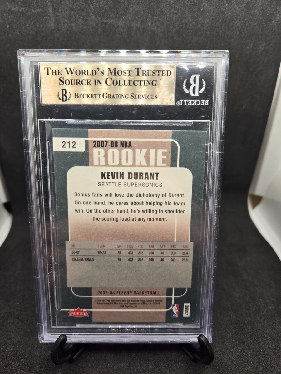 2007 Fleer Kevin Durant Seattle Super Sonics #212 Rookie Card RC