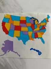 RETIRED Mrs Grossman Stickers 1991 One UNITED STATES MAP plus Hawaii and Alaska