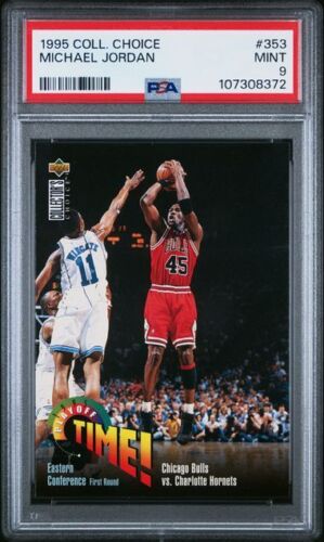 1995 Upper Deck Collectors Choice Michael Jordan Playoff Time #353 PSA 9
