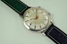 LeCOULTRE ALARM BUMPER AUTOMATIC DATE ORIGINAL DIAL STAINLESS STEEL DATES 1960'S