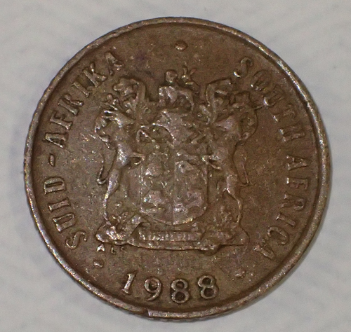 SOUTH AFRICA 1989 1 CENT COIN SN522 - Picture 2 of 6