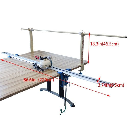 High Speed Fabric Cutter 86.6" Railway Digital Counter Automatic Rebound 110V - Picture 15 of 15