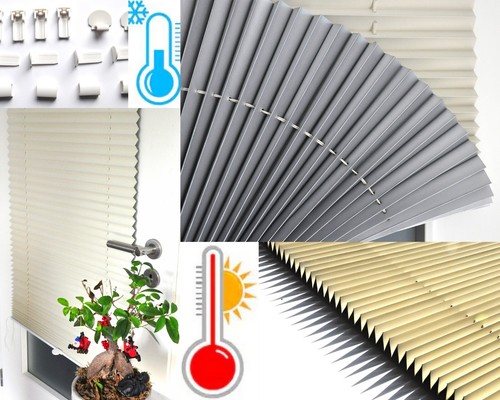 Thermo Plissee Klemmfix Verdunkelung Faltrollo Rollo ohne Bohren Easy verspannt - Bild 9 von 9