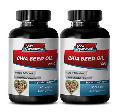 Diet Pills - Chia Seed Oil 2000mg Oleic Source of Omega 3-6-9 Nutrition 2B   