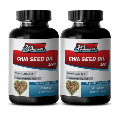 Diätpillen - Chiasamenöl 2000mg Ölquelle Omega 3-6-9 Ernährung 2B