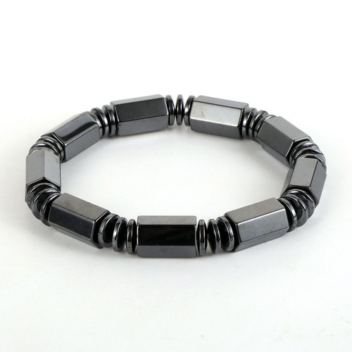 Men Magnetic Bracelet Hexagonal Faceted Bead Bangle Hematite Stone Bracelets 1Pc - Picture 13 of 13