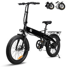 Electric Bike for Adults 750W Motor 20in Fat Tire 48v 10.4AH Folding Ebike 24MPH