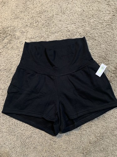 NWT! Old Navy Maternity "So Comfy" Black Casual Shorts - Size Small - Imagen 2 de 7