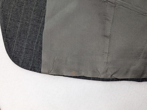 Monsiur Adolfo Men's Blazer Suit Jacket Sport Coat Size 44R Gray Pinstripe - Picture 13 of 13