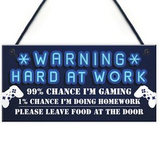 Gaming Door Signs Funny Gaming Accessories Birthday Gifts For Boys Games Room