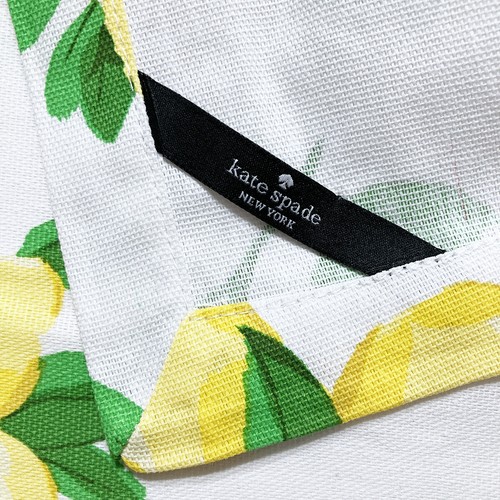 Kate Spade Cotton Dinner Napkins 19" Set 4 Polka Dot Lemon Dragonfly Bow Holiday - Picture 20 of 27