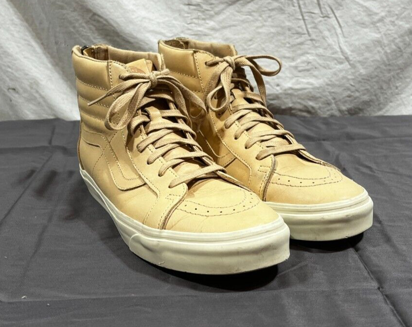Vans Shoes Sk8 Hi Tan VANS Sk8 Hi Wheat Suede Tan Black Skate