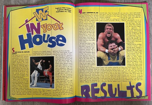 December 1995 WWF MAGAZINE ~ BRET HIT MAN HART vs DIESEL; In Your House results - Picture 4 of 10