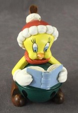 Looney Tunes TWEETY BIRD Metal Christmas Tree Ornament Green Jingle Bell 4.5"