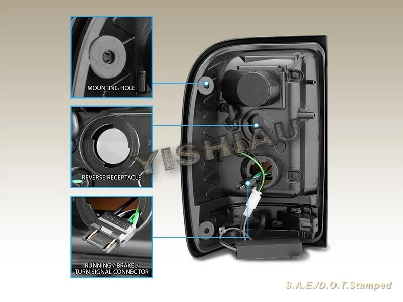 2001-2011 FORD RANGER C-BAR LED TAIL LIGHTS LEFT RIGHT REAR LAMPS ASSEMBLY - Image 2 of 4