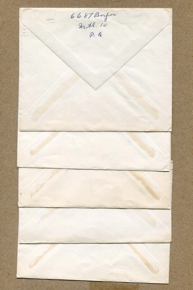 Lot of 5. 1962 Queen Elizabeth ii 2¢ #338p Cancelled, Canada Stamp on ENVELOPES - Image 2 of 2