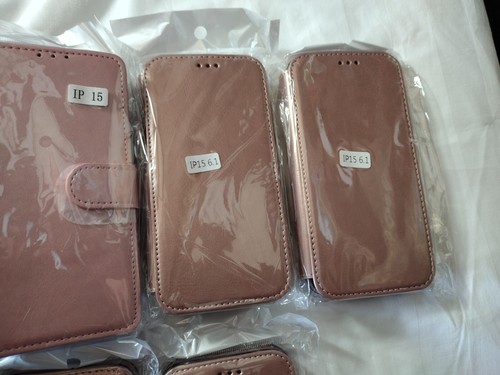 LOT 14x NEW iPhone 15 14 PU Leather Wallet Cases Mixed Models Colors Heavy Duty - Photo 6 sur 24