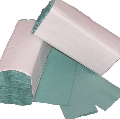 9600 TOALLAS DE MANO DE PAPEL PLEGABLE VERDE 1 CAPA C VARIAS VECES - Imagen 3 de 5