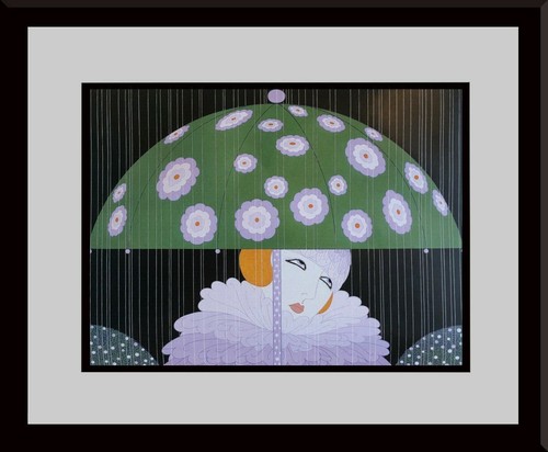 ERTE - 'Spring Rain' Custom Framed Original Book Print - Picture 2 of 2