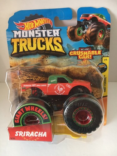 Hot Wheels Monster Trucks SRIRACHA HOT CHILLI SAUCE Fast Foodie Neu - Bild 1 von 9