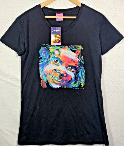 Luke Mallie Yalanji Girl Australia T-shirt Girl's 16/XL Black Southern Habitat