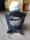 Vintage Ceramic Japan Coin Bank Old Man Rocking Chair With Dog Retirement Fund — photo 4