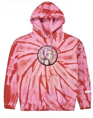 Hypland Naruto Sakura Chenille Hoodie Pink Tie Dye Size L Brand New eBay