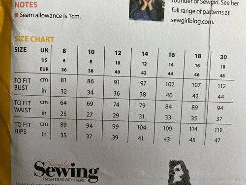 Simply Sewing Dress Pattern ‘The Cecily Dress’ Sizes 8-20 Uncut - Picture 3 of 4