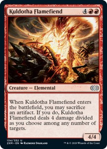 Kuldotha Flamefiend - Foil x1 - Double Masters - NM-Mint, English - Double Maste