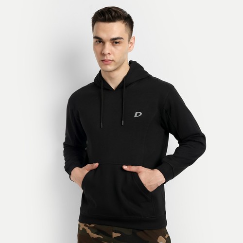 Mens Fleece Hoodie Pullover Casual Hooded Long Sleeve Sweatshirt Kangaroo Pocket - Picture 2 of 22