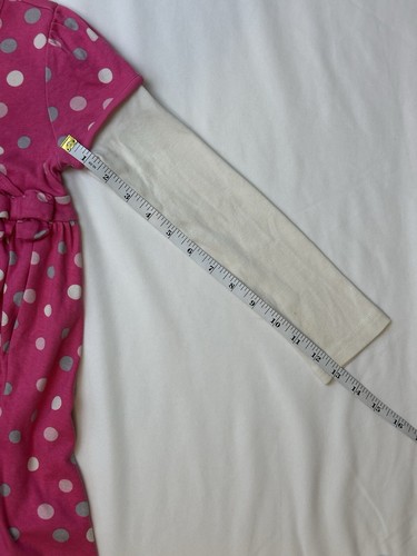 Gymboree Girls Pink Polka Dot Cotton Dress Long Sleeves Kids Size 5 - Picture 5 of 8