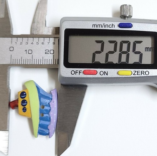 JHB Tug Boat Button 26mm Novelty Shape 2 Hole Tugboat Sewing Kids Creative Craft - Picture 7 of 12