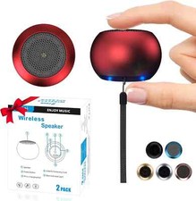 2Pack Portable Mini Speaker, Bluetooth Tiny Speaker,Wireless Micro Speaker Red