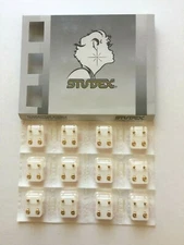 STUDEX EAR PIERCING GOLD PLATED EARRINGS 12 PAIR 3mm REGULAR HEART - R502Y