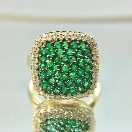 3Ct Round Simulated Emerald Men's Pinky Band Ring 14k Yellow Gold Plated Sliver - Picture 4 of 8