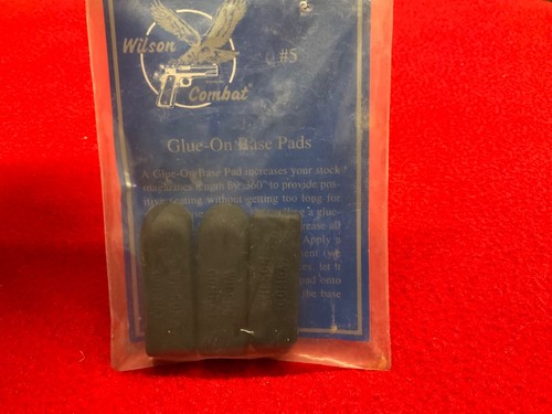 vintage wilson combat 1911 magazine .360 mag base pads 3 pack gun parts black