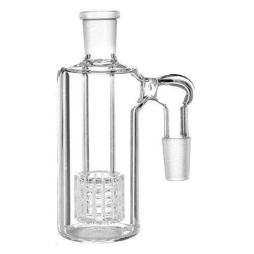 Bong Acqua Vetro 18mm Cattura Cenere 90 Gradi Trasparente Spessore Pyrex Vetro Bubbler - Foto 6 di 7