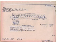 1967 Milwaukee Road Railroad Blue Print Page Flat Car 66490-66491