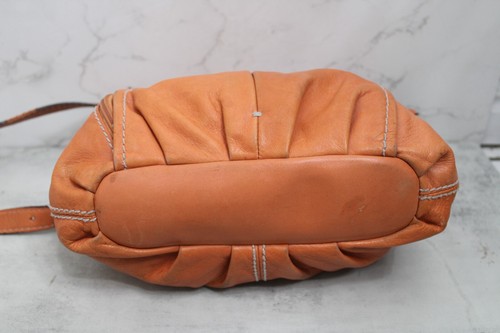 Vintage Tignanello Orange Leather Shoulder Crossbody Purse - Picture 12 of 22
