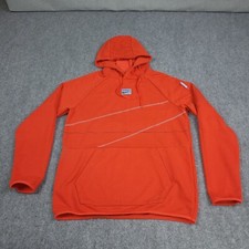 Nike hoodie mens small Dri-Fit Fleece peformance Pullover orange white label