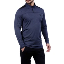 NWT Spyder Active Men’s Performance ¼ Zip Pullover Size Large Navy Heather