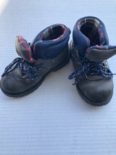 Carters Boot Toddler Boys Size 8 Gray and Blue Lace Up Hook Loop High Top