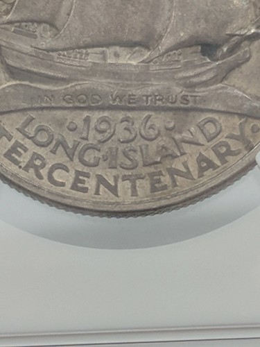 LONG ISLAND COMMEMORATIVE 1936 NGC AU 58 - Picture 5 of 7