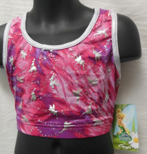 Capezio Disney Fairies Pink and Purple Tie Dye Racer Back Bra Top Girls Small